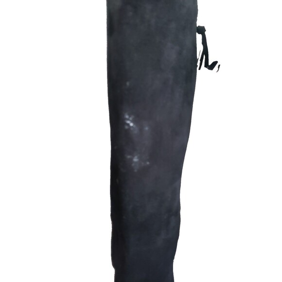Aqua Sofft “Sharnell” Black Suede Knee High Boots Lace Up Water Resistant 6.5M - Picture 12 of 12